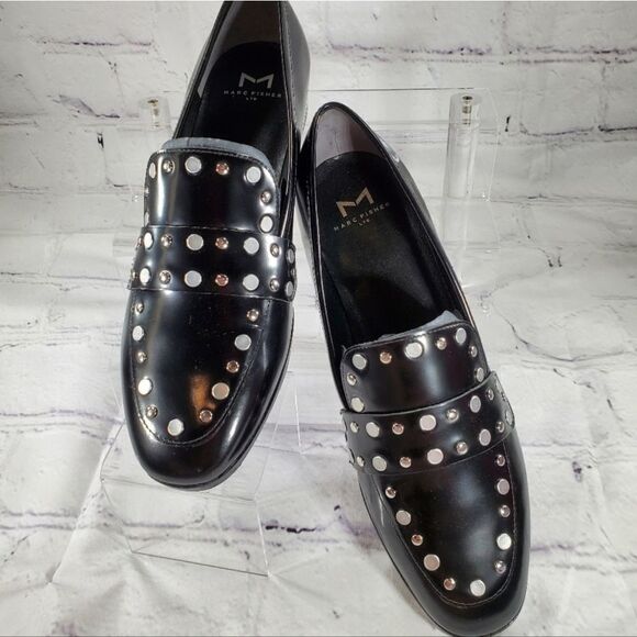 🔥NIB Marc Fisher Zimma Studded Leather Loafers Size 7.5 - Picture 9 of 14